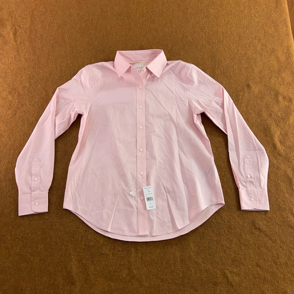 Brooks Brothers Womens 6 Pink Non-Iron Stretch Supima Cotton Button Down Shirt